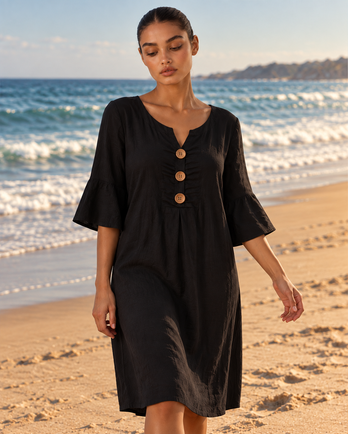Tahlia™ | Relaxed beach midi dress