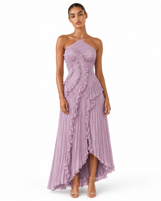 Isla™ | Halter ruffle maxi dress