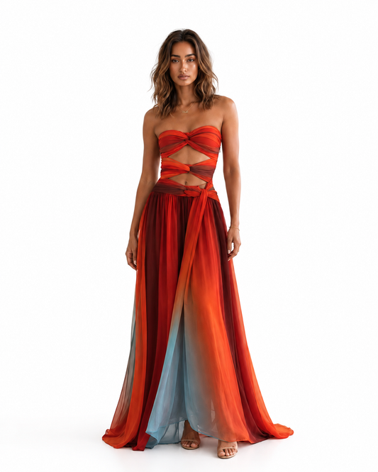 Lily™ | Strapless A-line maxi dress