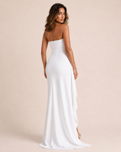 Mila™ | Strapless ruffle maxi dress