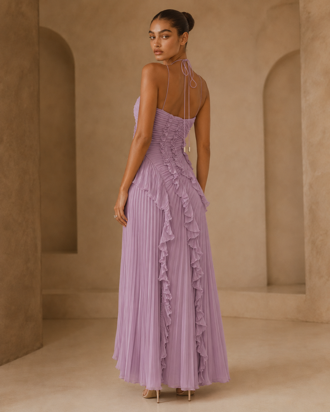 Isla™ | Halter ruffle maxi dress