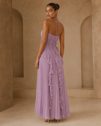 Isla™ | Halter ruffle maxi dress