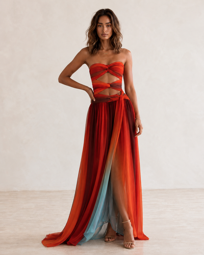 Lily™ | Strapless A-line maxi dress