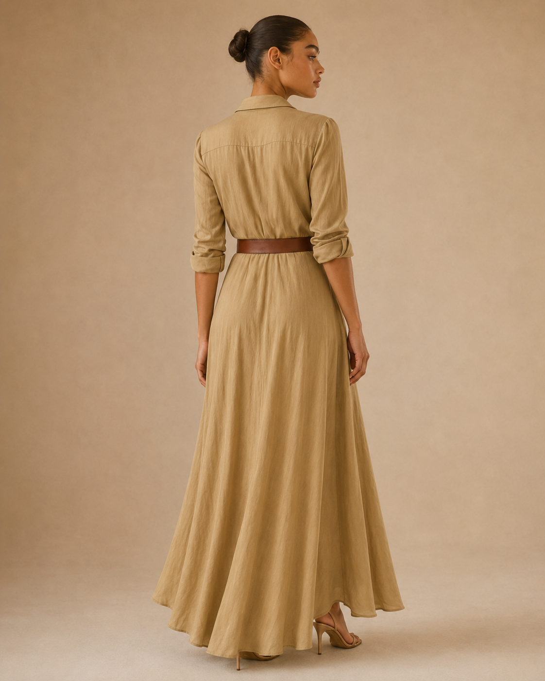 Georgia™ | Belted long-sleeve dress
