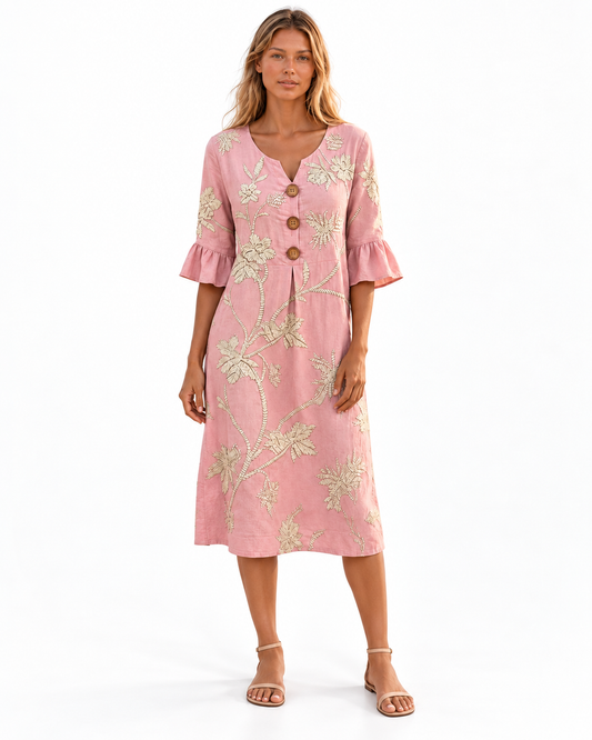Grace™ | Draped satin midi dress