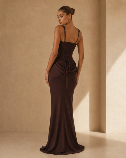 Ava™ | Structured corset maxi dress