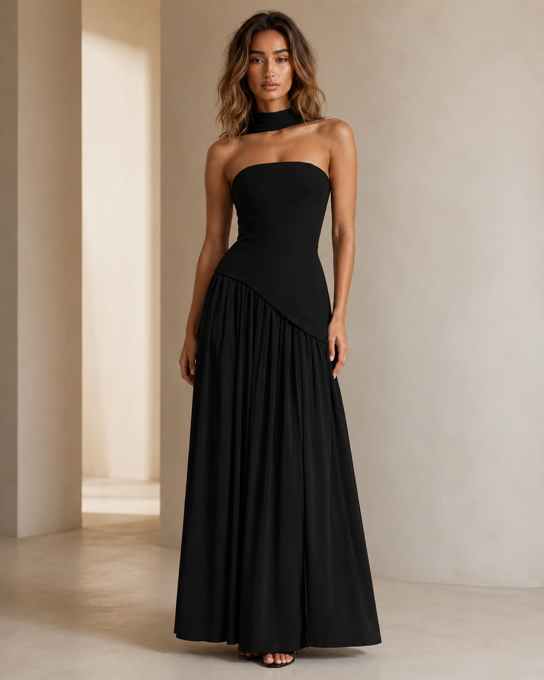 Evie™ | Strapless split maxi dress