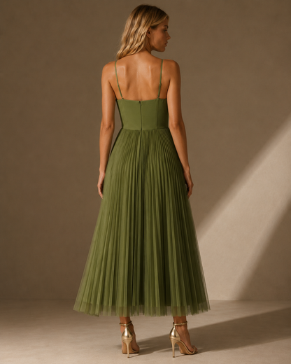 Mia™ | Pleated corset midi dress
