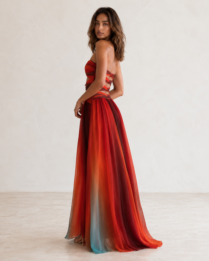 Lily™ | Strapless A-line maxi dress