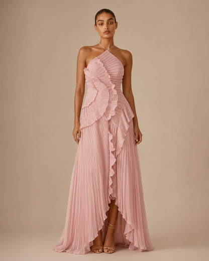 Isla™ | Halter ruffle maxi dress