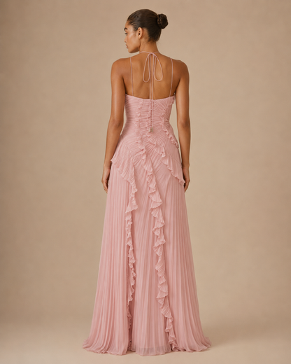 Isla™ | Halter ruffle maxi dress