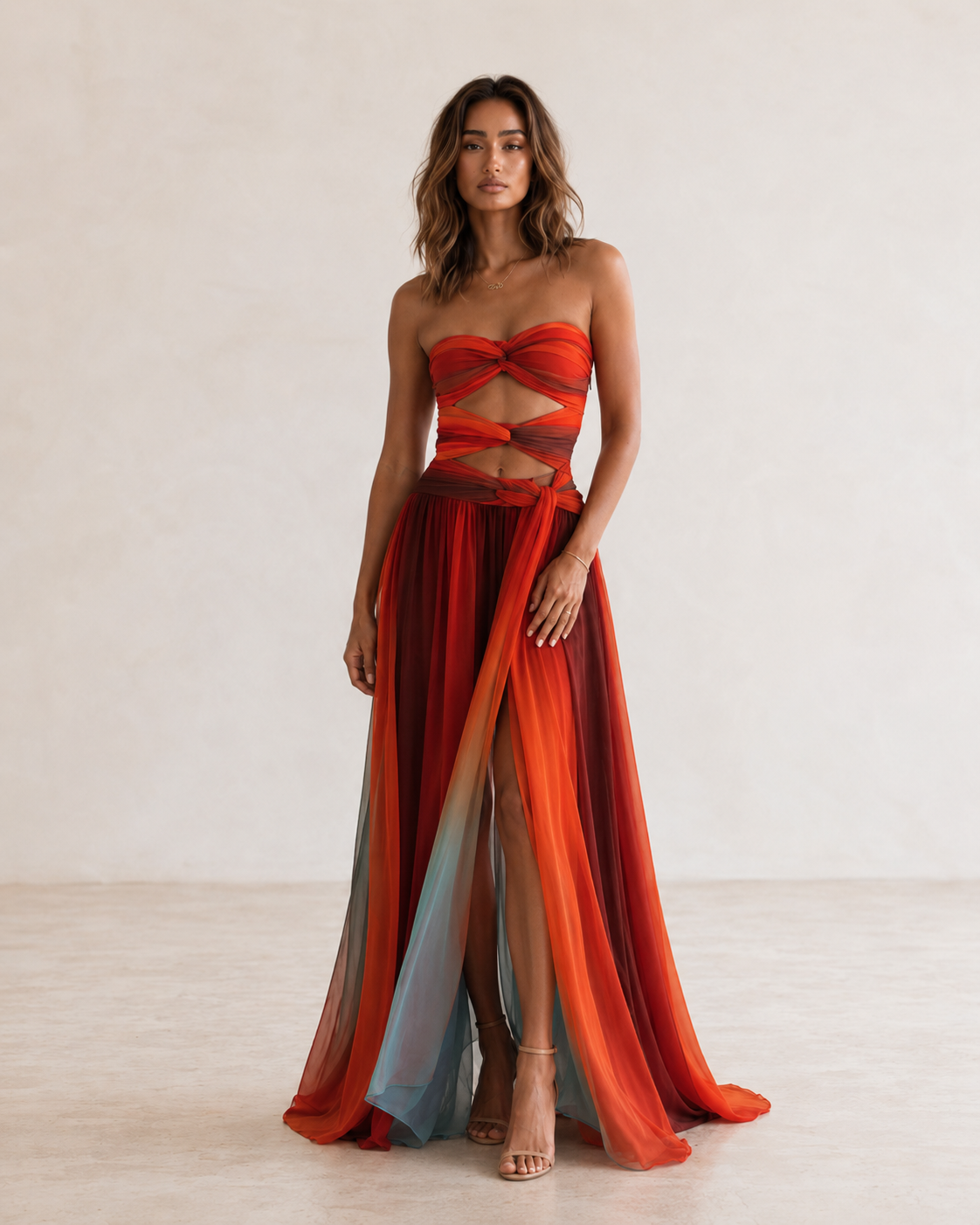 Lily™ | Strapless A-line maxi dress
