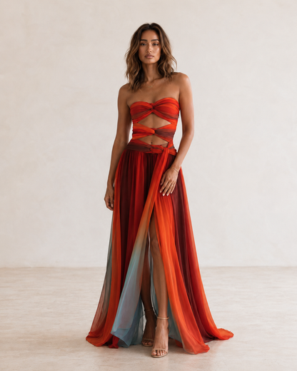 Lily™ | Strapless A-line maxi dress