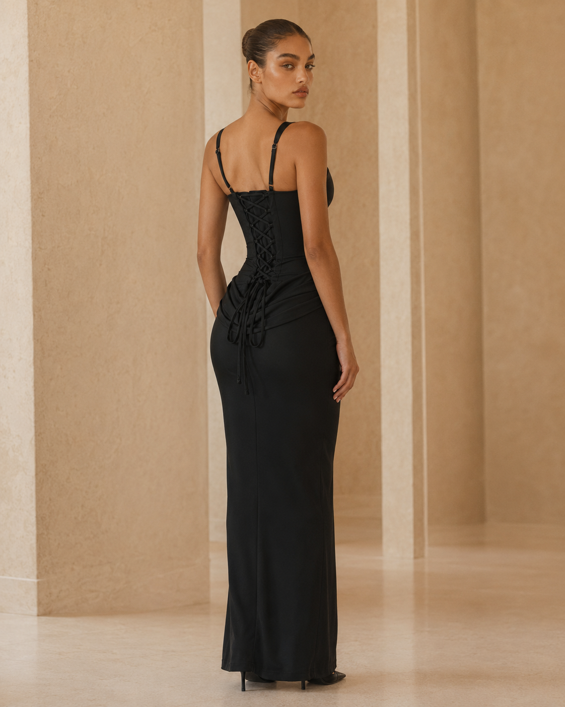 Ava™ | Structured corset maxi dress
