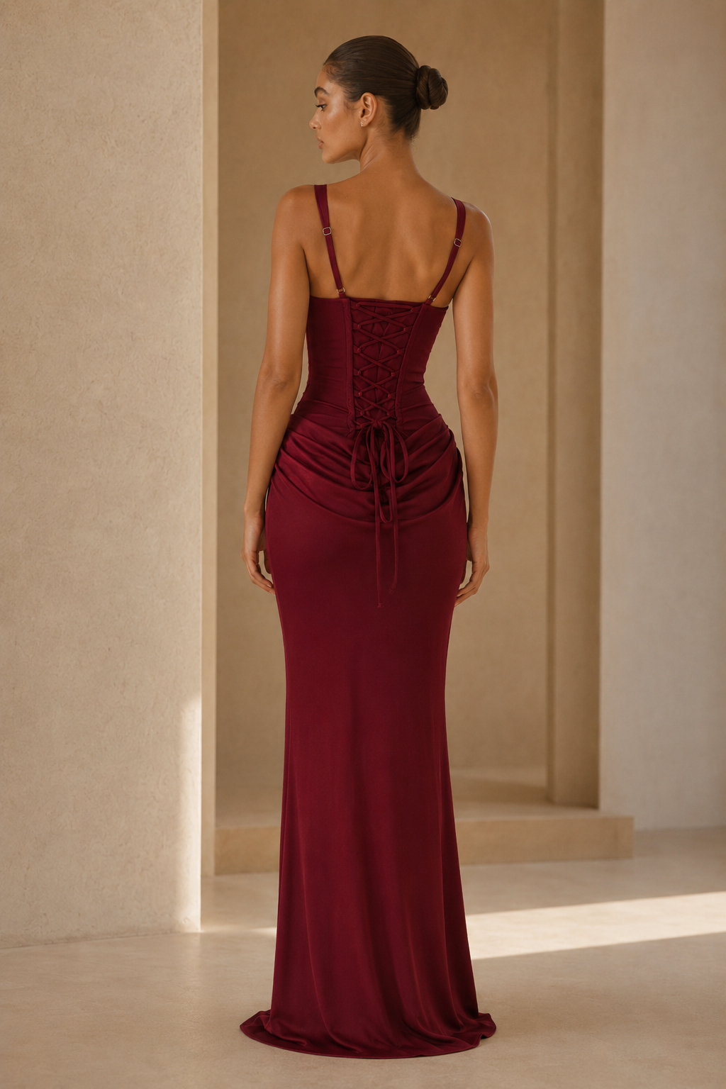 Ava™ | Structured corset maxi dress