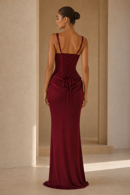 Ava™ | Structured corset maxi dress