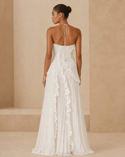 Isla™ | Halter ruffle maxi dress