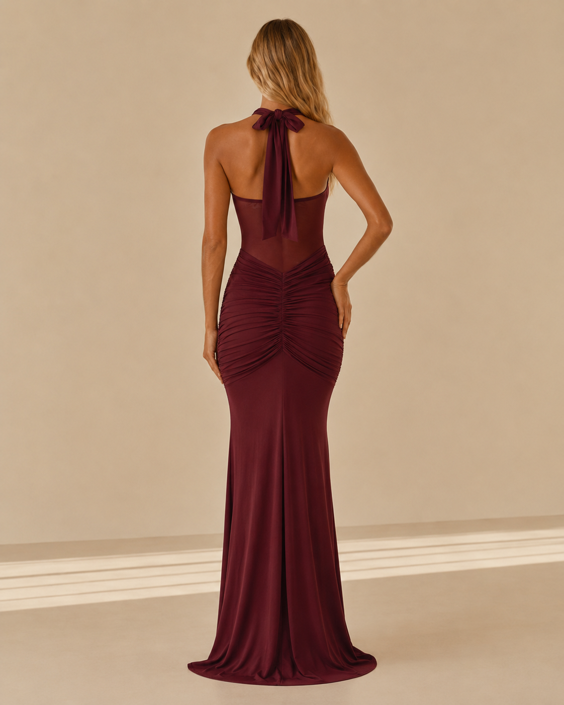 Scarlett™ | Mesh panel maxi dress
