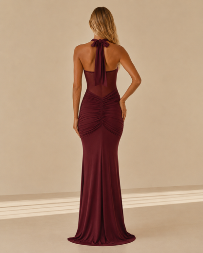 Scarlett™ | Mesh panel maxi dress