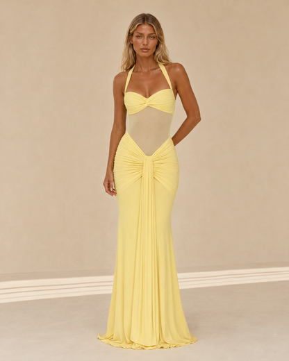Scarlett™ | Mesh panel maxi dress