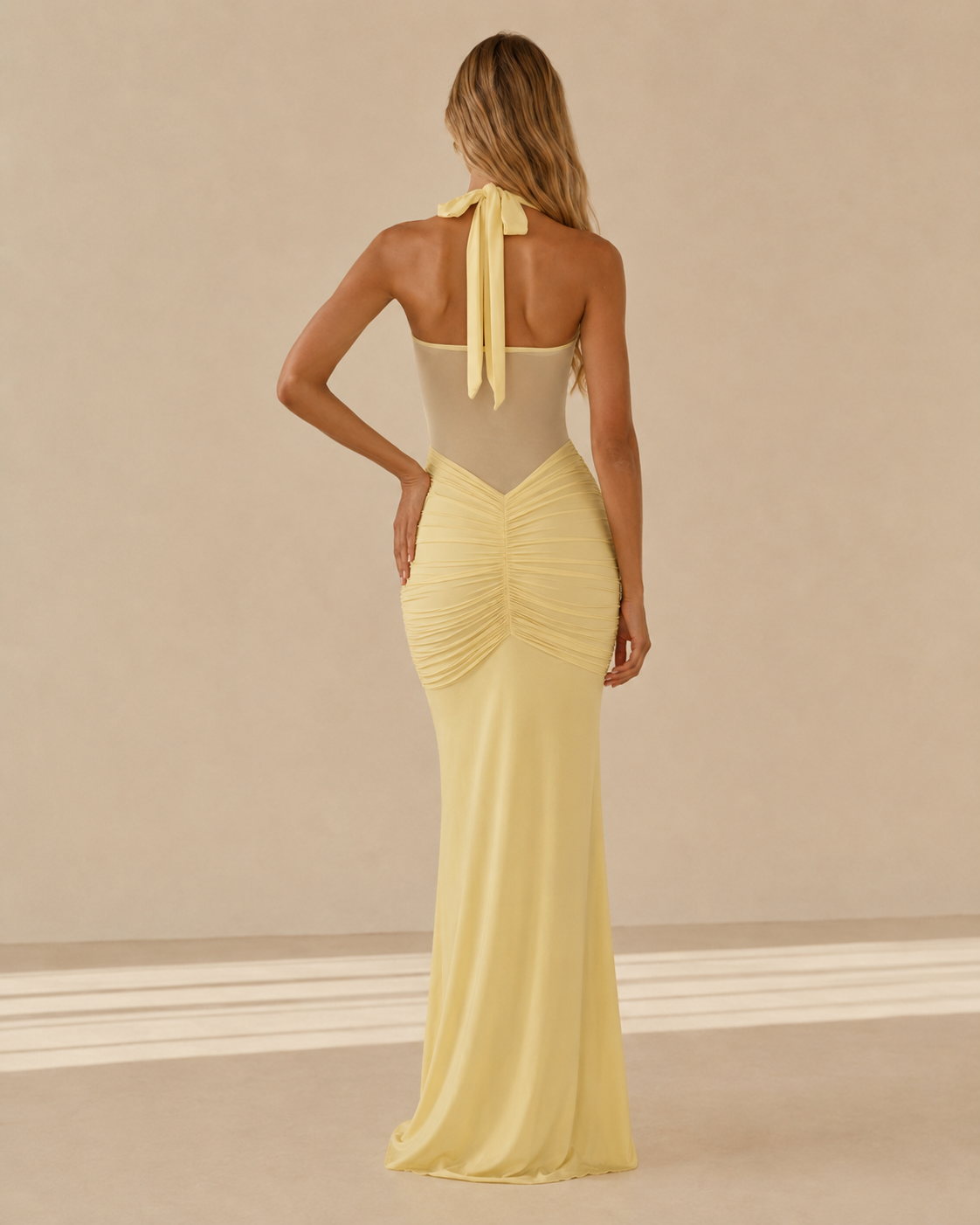 Scarlett™ | Mesh panel maxi dress