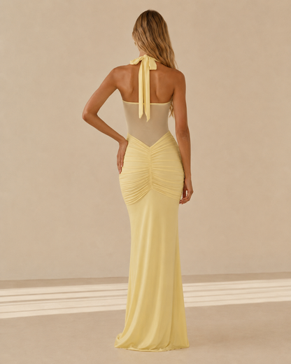 Scarlett™ | Mesh panel maxi dress