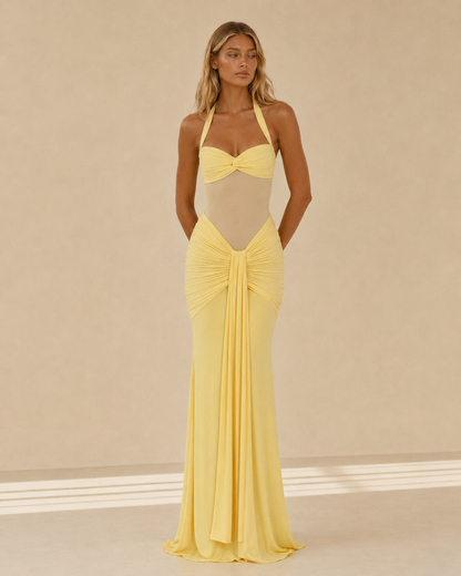 Scarlett™ | Mesh panel maxi dress