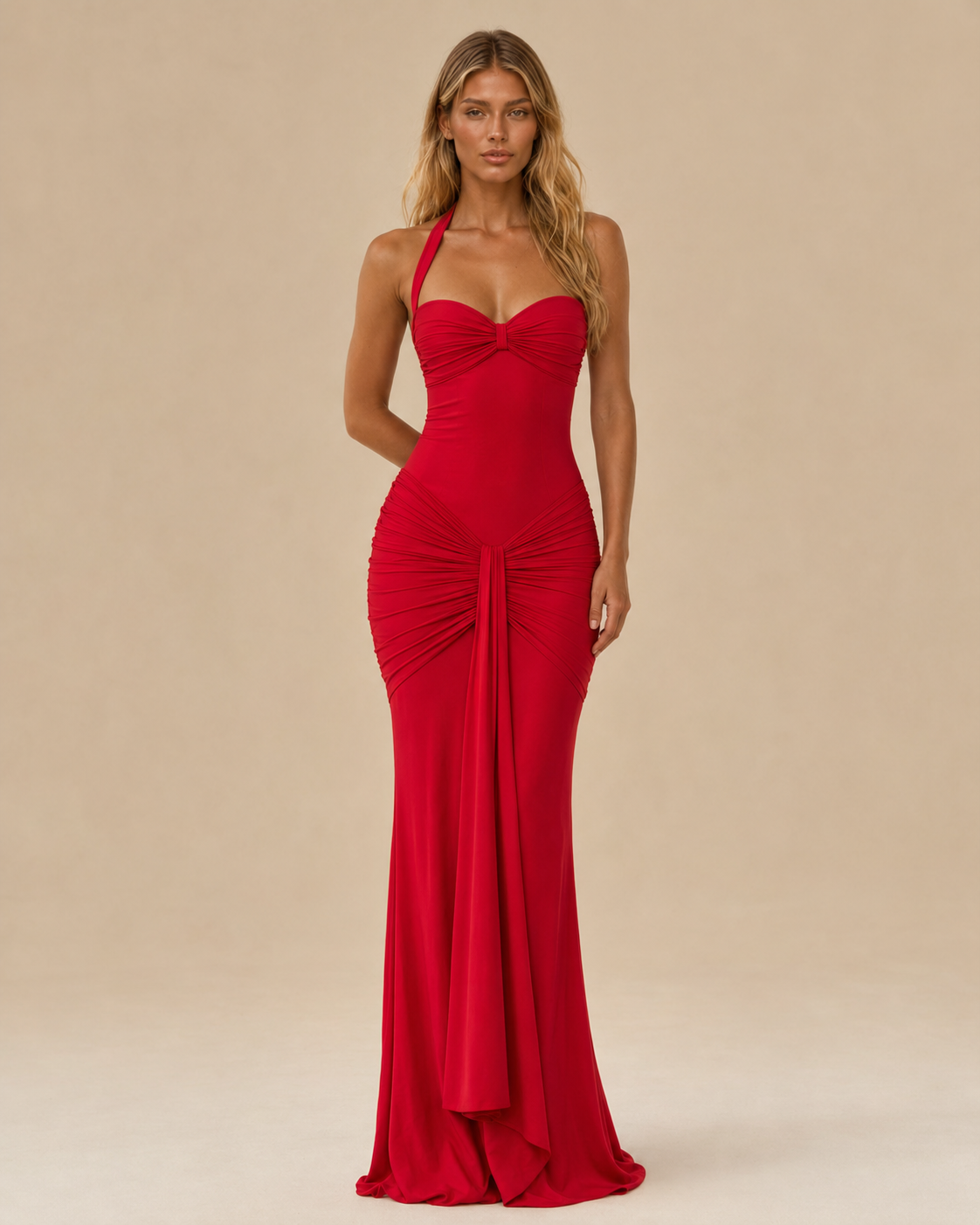 Scarlett™ | Mesh panel maxi dress