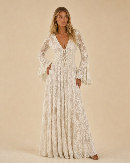 Phoebe™ | Lace long-sleeve maxi dress