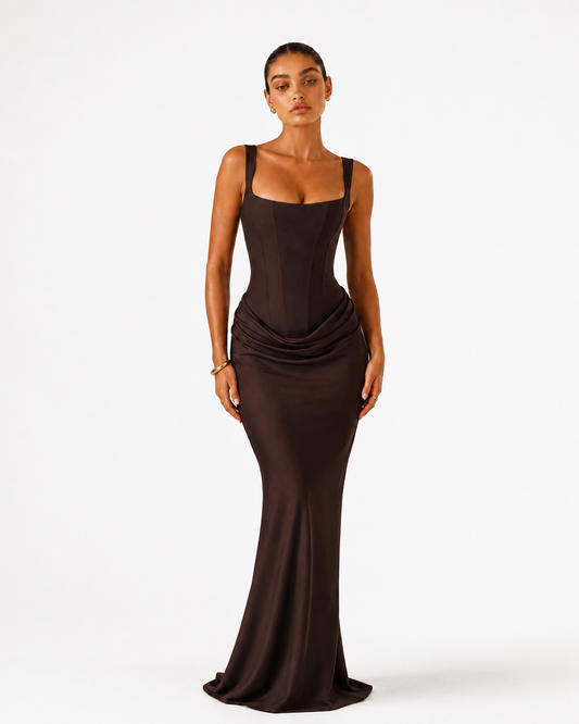 Ava™ | Structured corset maxi dress