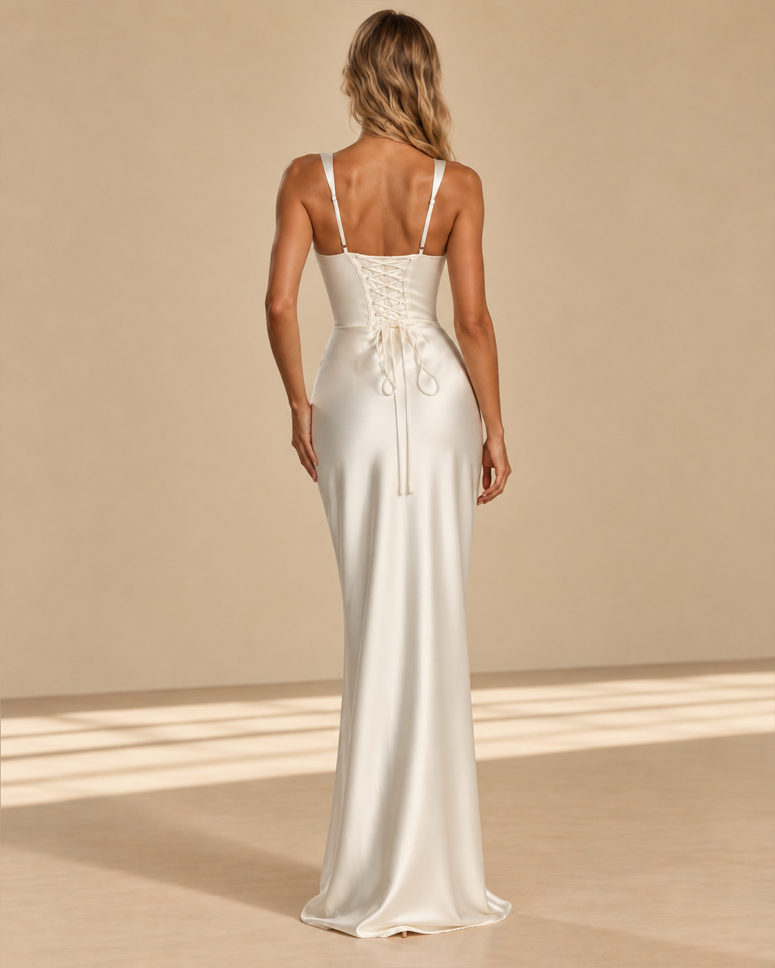 Harper™ | Draped satin maxi dress