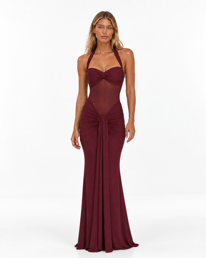 Scarlett™ | Mesh panel maxi dress