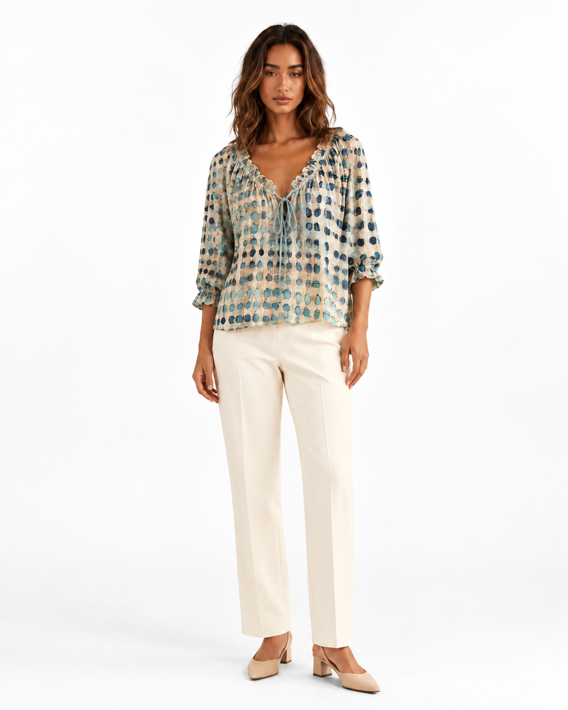 Florence™ | Elegant V-neck blouse