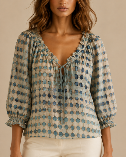 Florence™ | Elegant V-neck blouse